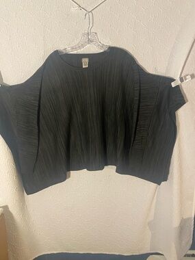 Converse One Star Black Knit Top Long Sleeved Streetwear Cape size Med Layered